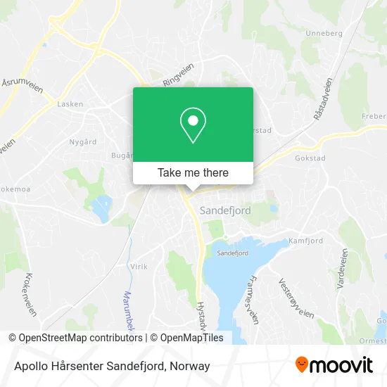 Apollo Hårsenter Sandefjord map