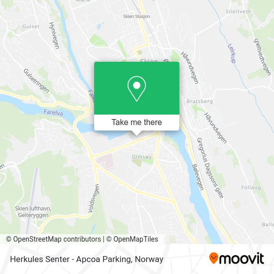 Herkules Senter - Apcoa Parking map