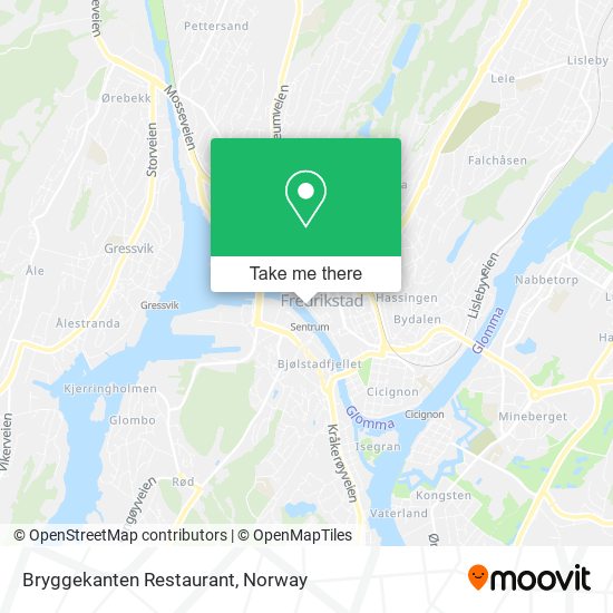 Bryggekanten Restaurant map