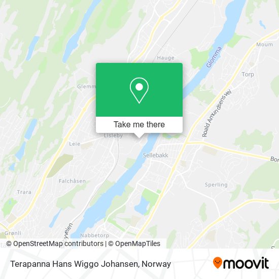 Terapanna Hans Wiggo Johansen map