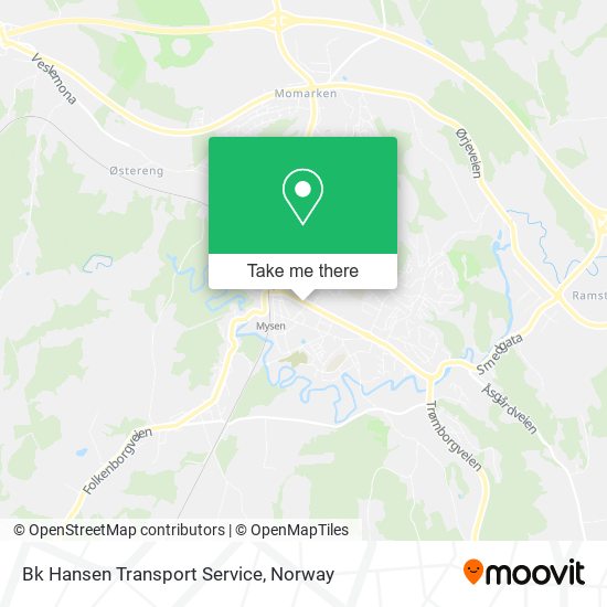 Bk Hansen Transport Service map