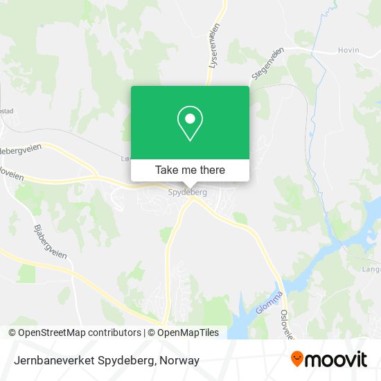 Jernbaneverket Spydeberg map