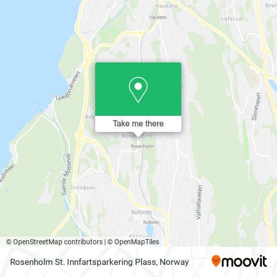 Rosenholm St. Innfartsparkering Plass map