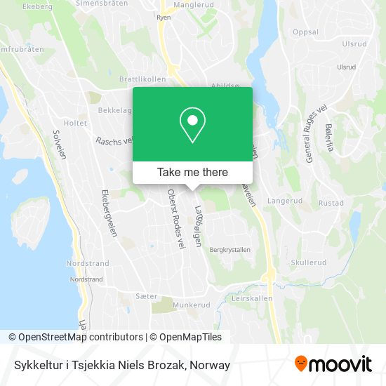 Sykkeltur i Tsjekkia Niels Brozak map