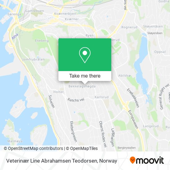 Veterinær Line Abrahamsen Teodorsen map
