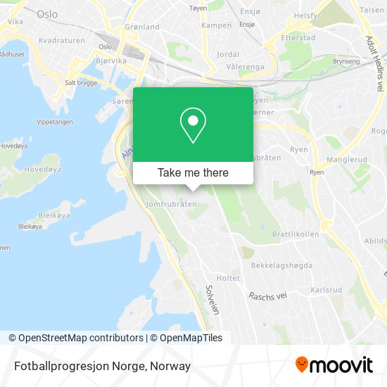 Fotballprogresjon Norge map