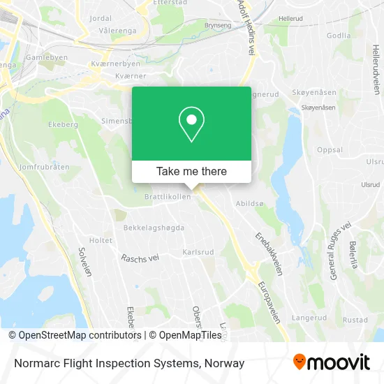 Normarc Flight Inspection Systems map