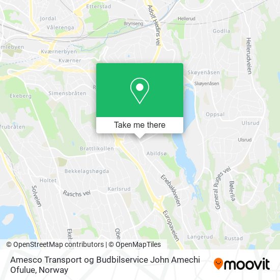 Amesco Transport og Budbilservice John Amechi Ofulue map