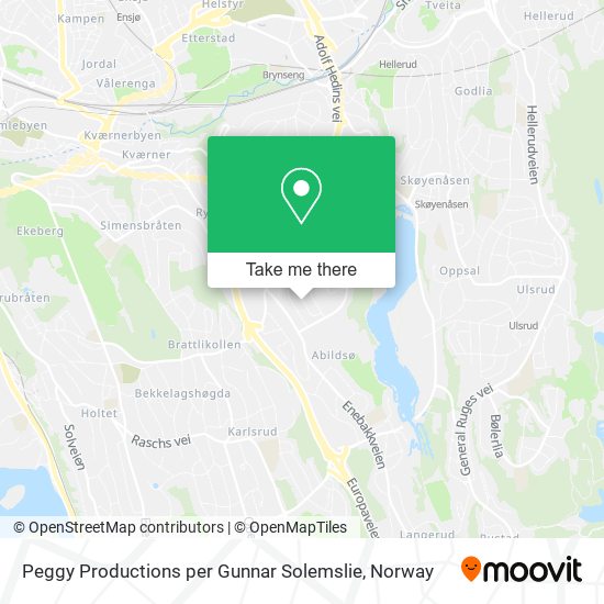 Peggy Productions per Gunnar Solemslie map