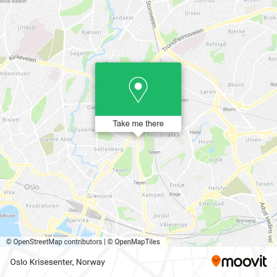 Oslo Krisesenter map