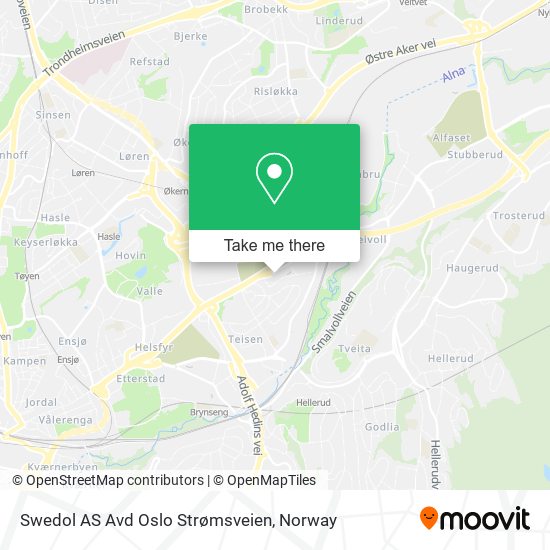 Swedol AS Avd Oslo Strømsveien map