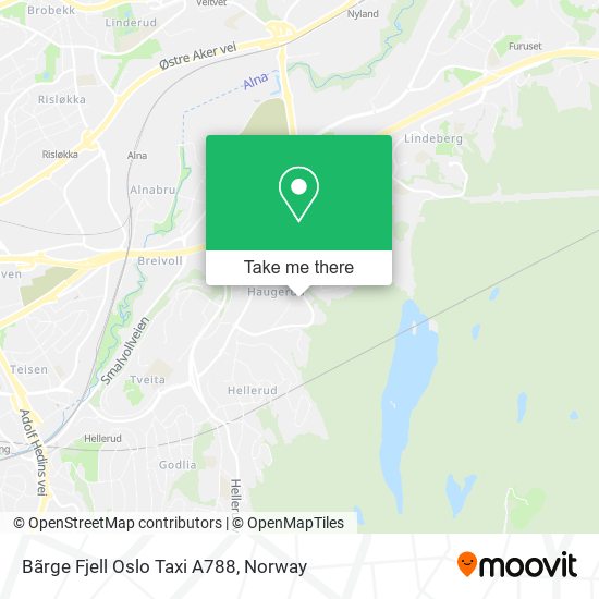 Bãrge Fjell Oslo Taxi A788 map