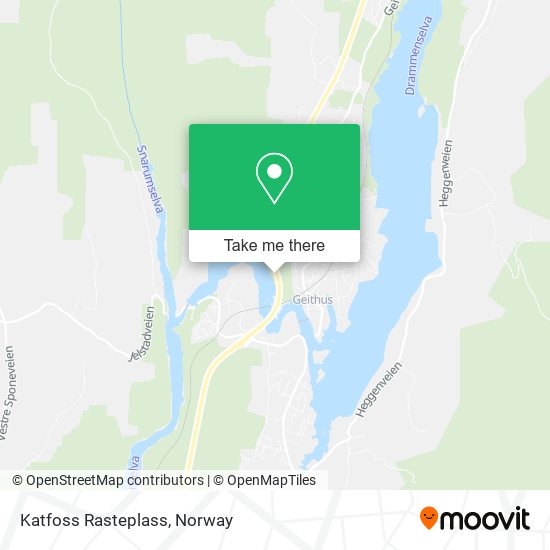 Katfoss Rasteplass map