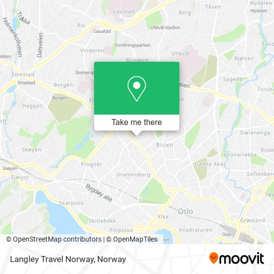 Langley Travel Norway map