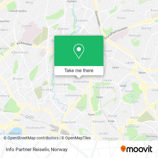 Info Partner Reiseliv map