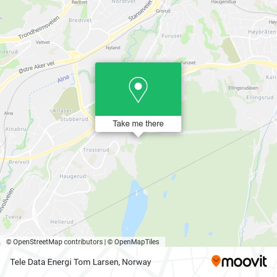 Tele Data Energi Tom Larsen map