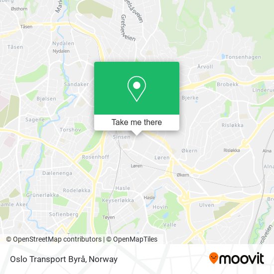 Oslo Transport Byrå map