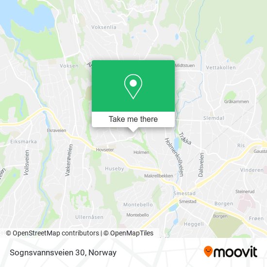 Sognsvannsveien 30 map