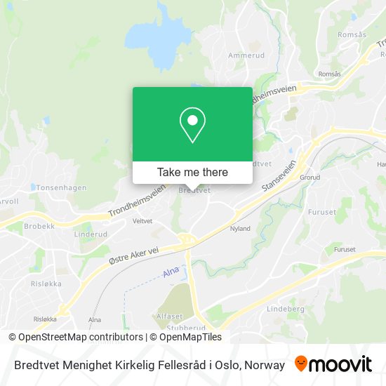 Bredtvet Menighet Kirkelig Fellesråd i Oslo map