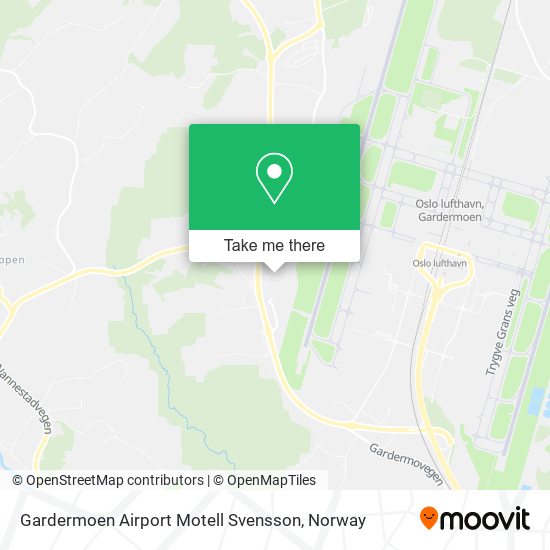 Gardermoen Airport Motell Svensson map