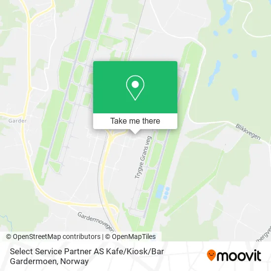 Select Service Partner AS Kafe / Kiosk / Bar Gardermoen map