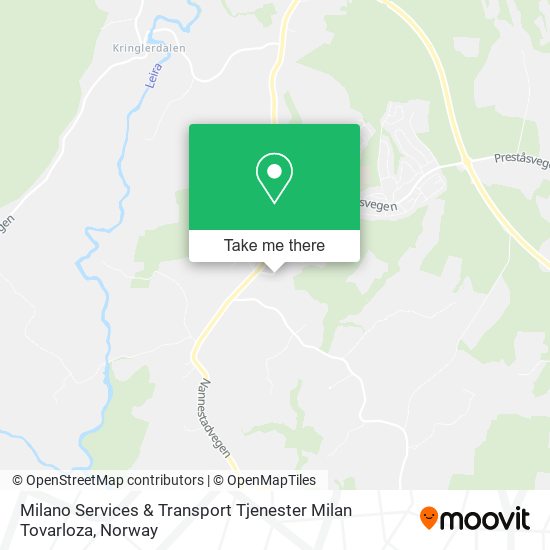 Milano Services & Transport Tjenester Milan Tovarloza map