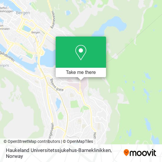 Haukeland Universitetssjukehus-Barneklinikken map