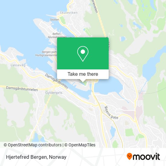 Hjertefred Bergen map