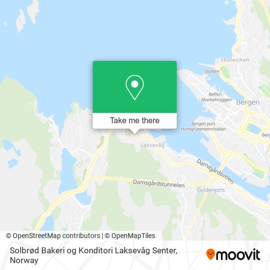 Solbrød Bakeri og Konditori Laksevåg Senter map