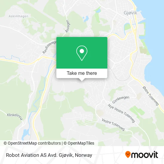 Robot Aviation AS Avd. Gjøvik map