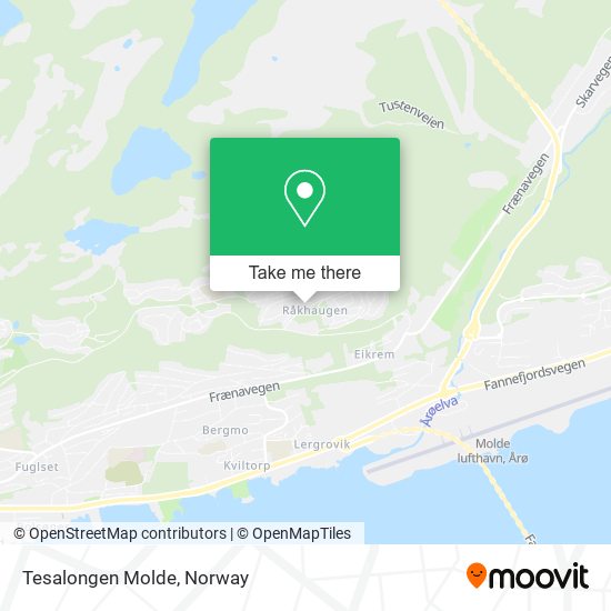 Tesalongen Molde map