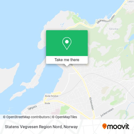 Statens Vegvesen Region Nord map