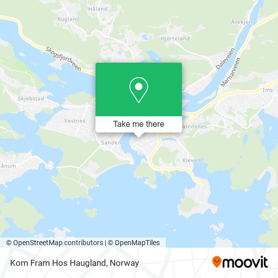 Kom Fram Hos Haugland map