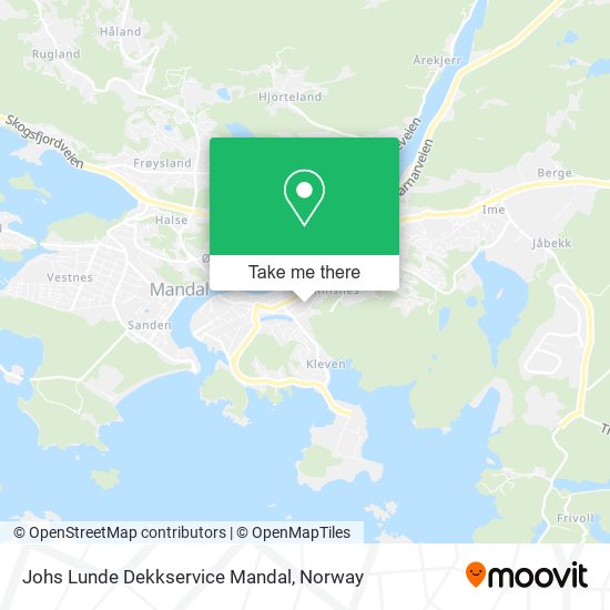 Johs Lunde Dekkservice Mandal map