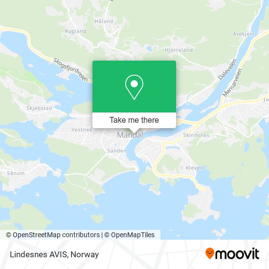 Lindesnes AVIS map