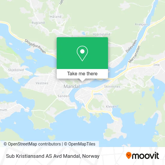 Sub Kristiansand AS Avd Mandal map