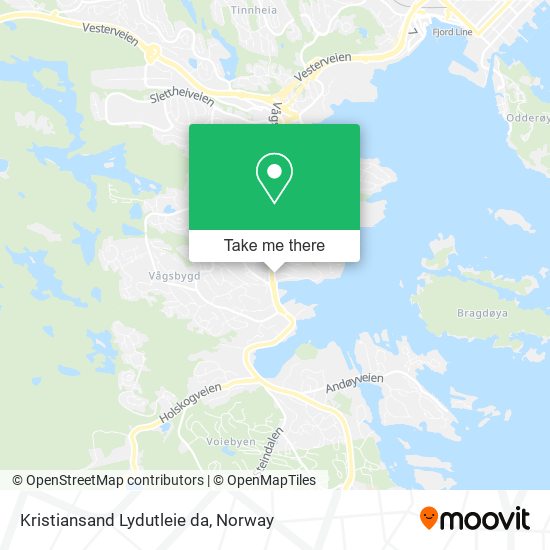 Kristiansand Lydutleie da map