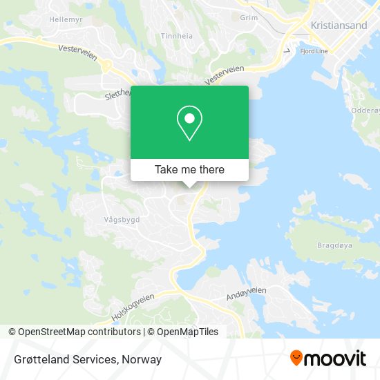 Grøtteland Services map