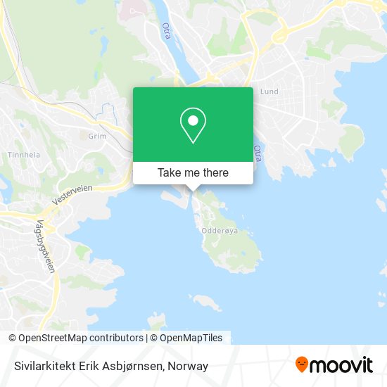 Sivilarkitekt Erik Asbjørnsen map