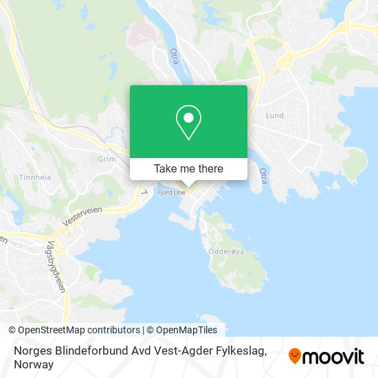 Norges Blindeforbund Avd Vest-Agder Fylkeslag map