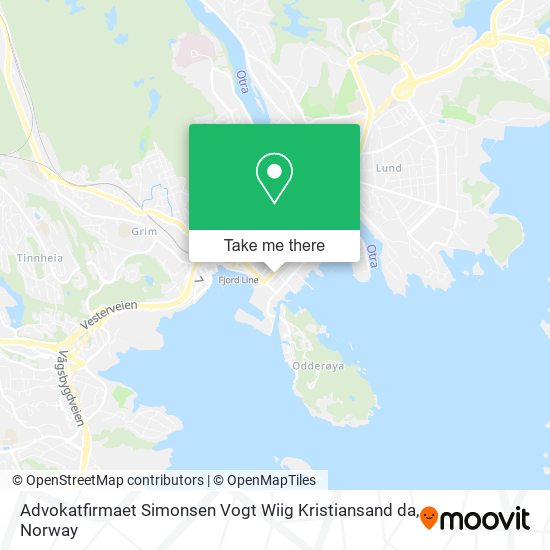 Advokatfirmaet Simonsen Vogt Wiig Kristiansand da map