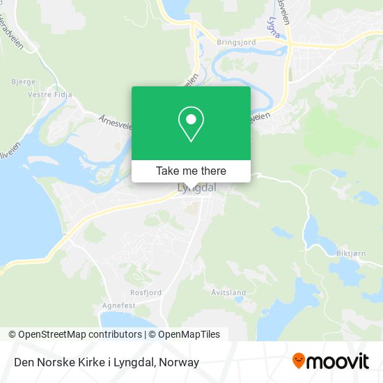Den Norske Kirke i Lyngdal map