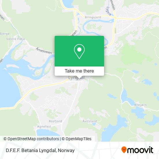 D.F.E.F. Betania Lyngdal map