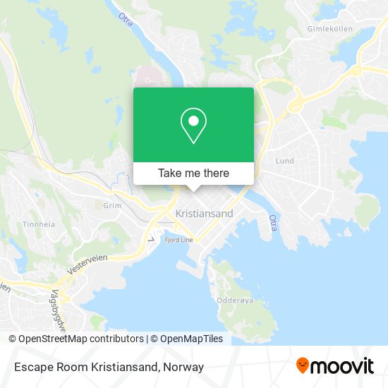 Escape Room Kristiansand map