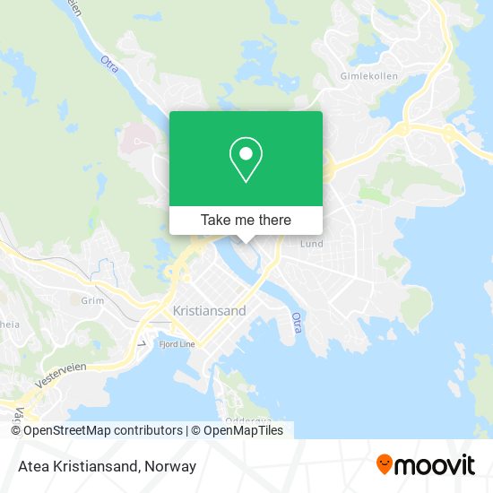 Atea Kristiansand map