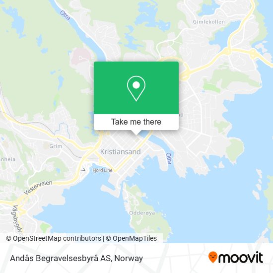 Andås Begravelsesbyrå AS map