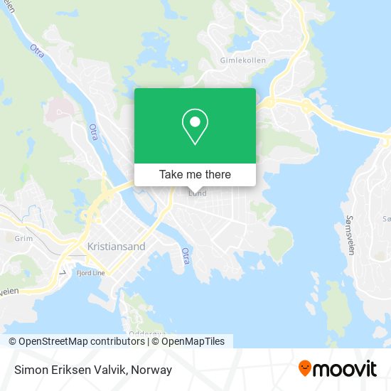 Simon Eriksen Valvik map