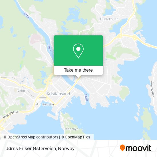 Jørns Frisør Østerveien map