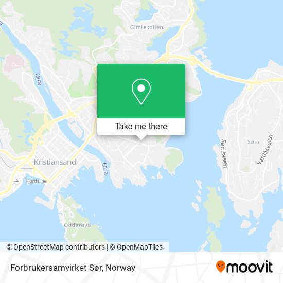 Forbrukersamvirket Sør map