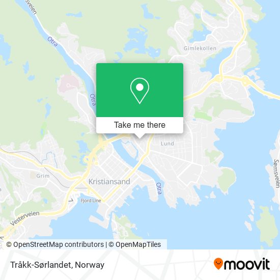 Tråkk-Sørlandet map